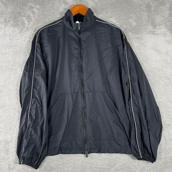 Fabletics Jacket Womens Medium‎ Black Windbreaker Nylon Activewear Full Zip Yoga - Picture 1 of 10